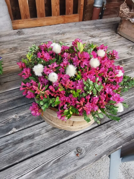 Dekor für Älpler mit Bergflor