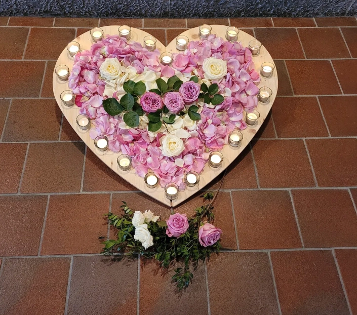 Lichterherz Lila und Weiss